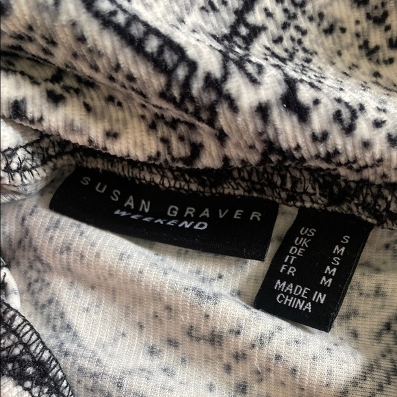 Susan Graver Snakeskin Print Long Sleeve Top - Picture 2 of 5